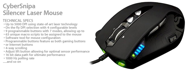 Cyber Snipa Silencer Laser Mouse Cyber Snipa Silencer Laser Mouse