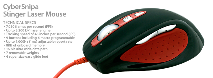 Cyber Snipa Stinger Laser Mouse