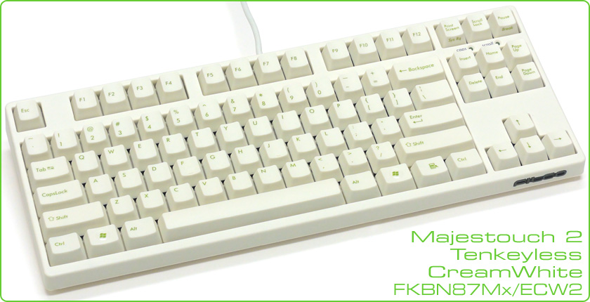 DIATEC CORPORATION Majestouch 2 Tenkeyless Cream White