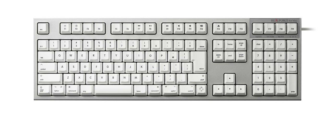 REALFORCE for MAC ホワイト 114キー日本語配列 フルサイズ REALFORCE for MAC ホワイト 114キー日本語配列 フルサイズ