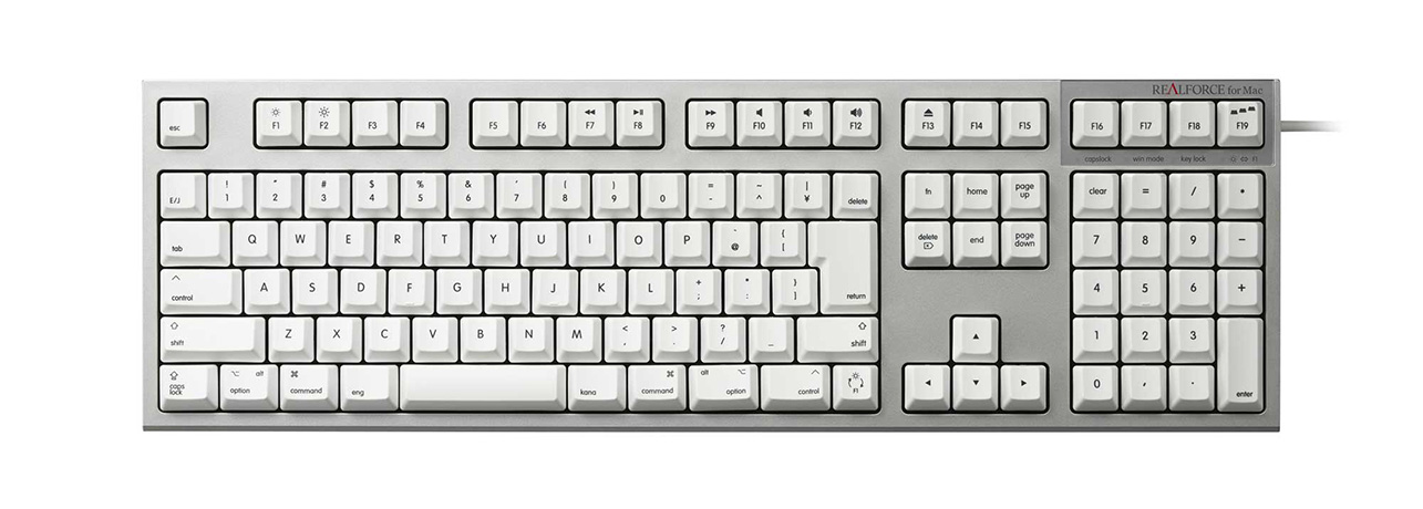 REALFORCE SA for MAC ホワイト 114キー日本語配列 フルサイズ APC＋静音