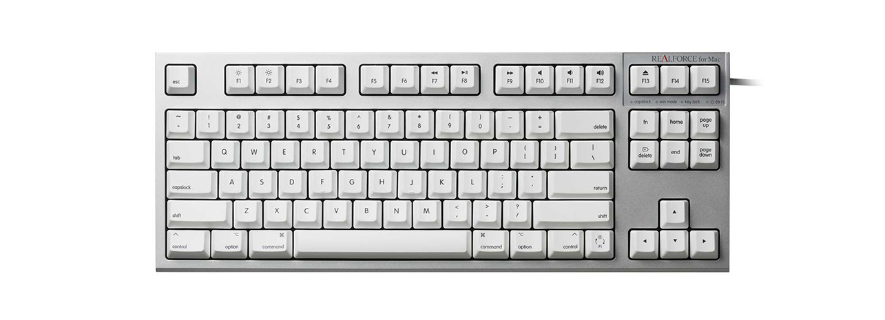 Realforce Tkl For Mac 87キー英語配列 テンキーレス ホワイト 購入ページ ダイヤテック株式会社