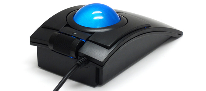 GL CST2545W USB Wired Ambidextrous High Performance Laser Ergonomic Backlit Trackball Black - Made in the USA L-Trac Glow 