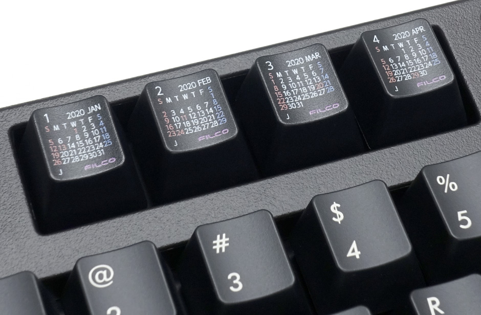 数量限定 Filco Calendar Keycap Set 日本の祝日入り 上面印刷 ブラック製品情報 ダイヤテック株式会社