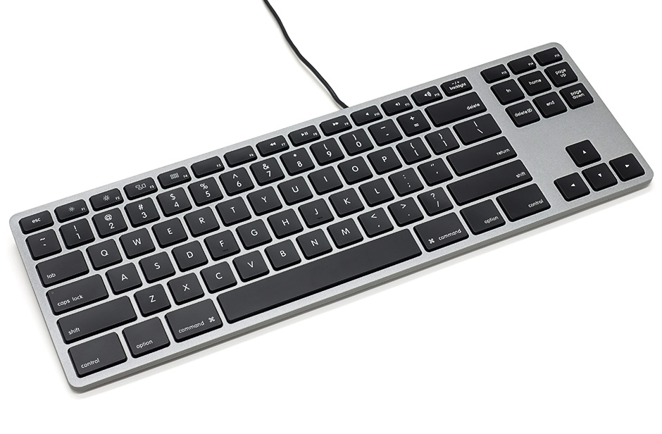 Matias RGB Backlit Wired Aluminum Tenkeyless keyboard for Mac