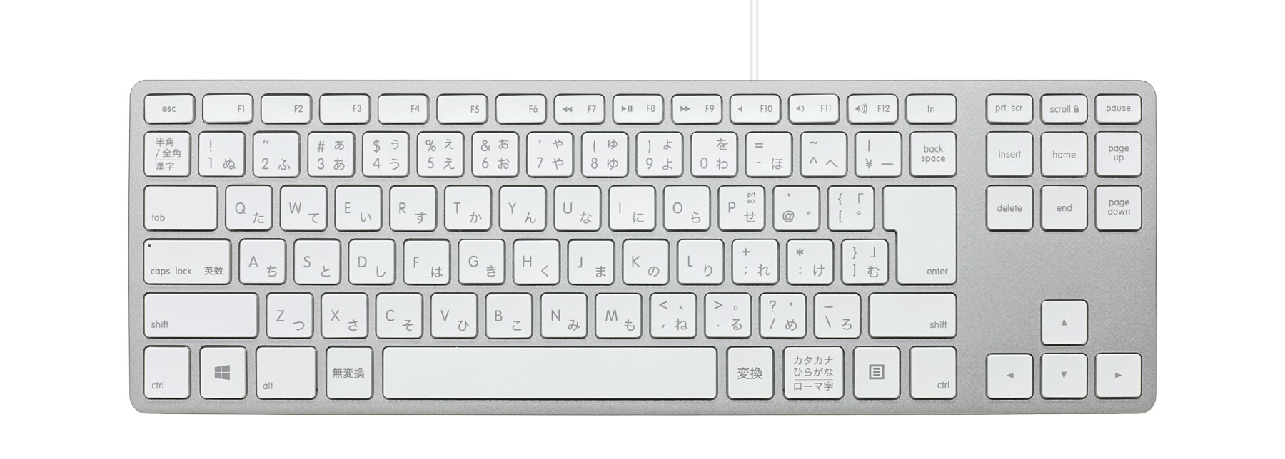 Matias Wired Aluminum Tenkeyless keyboard for PC - Silver 日本語配列【整備品】