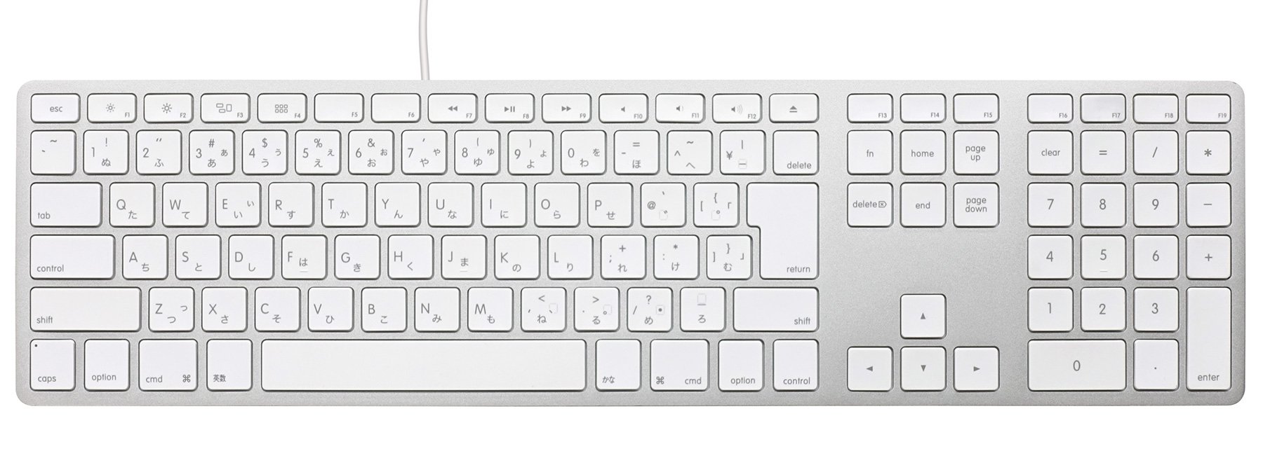 【整備品】Matias Wired Aluminum keyboard for Mac - Silver 日本語配列