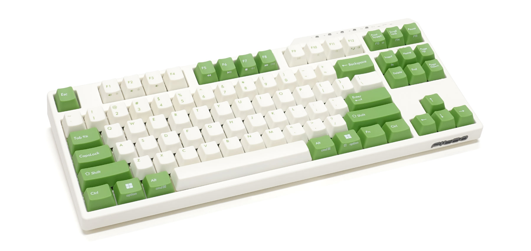 Majestouch Convertible 3 Cream White & Green 赤軸・テンキーレス・英語 US ASCII製品情報 | ダイヤテック株式会社