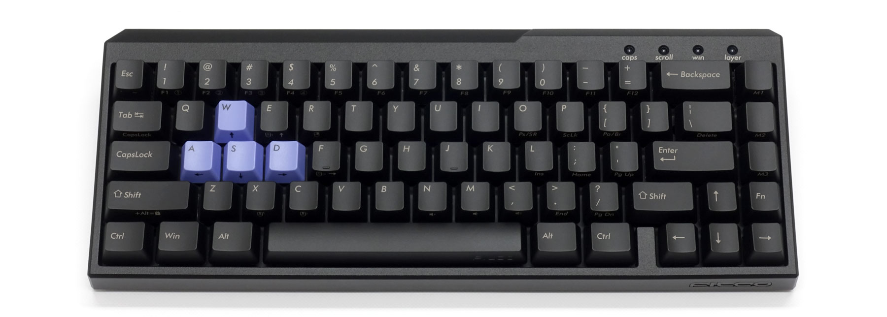 【数量限定】Majestouch Xacro M3A 67US 静音赤軸・英語 US ASCII・マクロ対応 + WASD青色キーキャップ