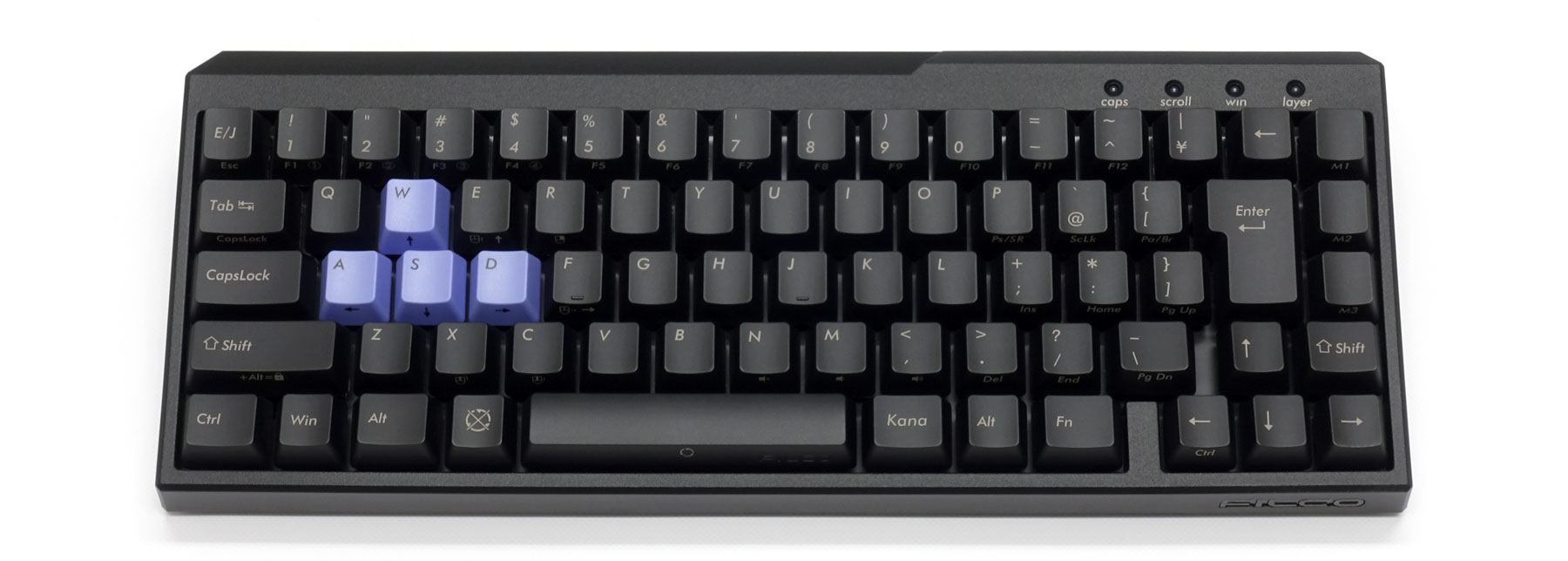 【数量限定】Majestouch Xacro M3A 70JP 茶軸・日本語かななし・マクロ対応 + WASD青色キーキャップ