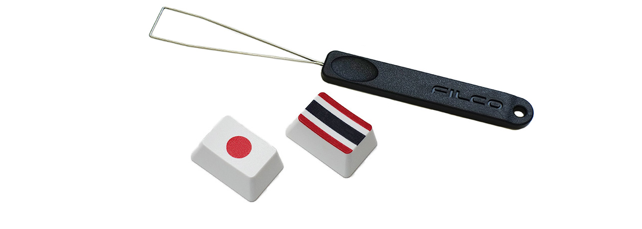 【直販限定】Majestouch用　フラッグキーキャップ2個+キー引き抜き工具セット　『日本+タイ+FILCO KeyPuller』