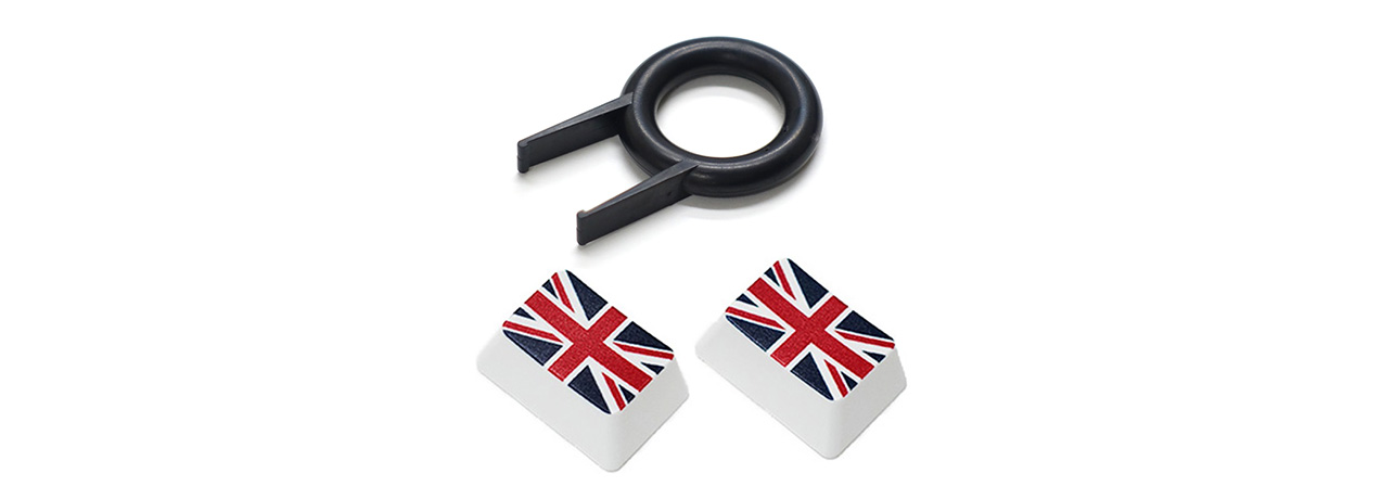 【直販限定】Majestouch用　フラッグキーキャップ2個+簡易キー引き抜き工具セット　『イギリス(Tabキー用)×2+簡易キー引き抜き工具』