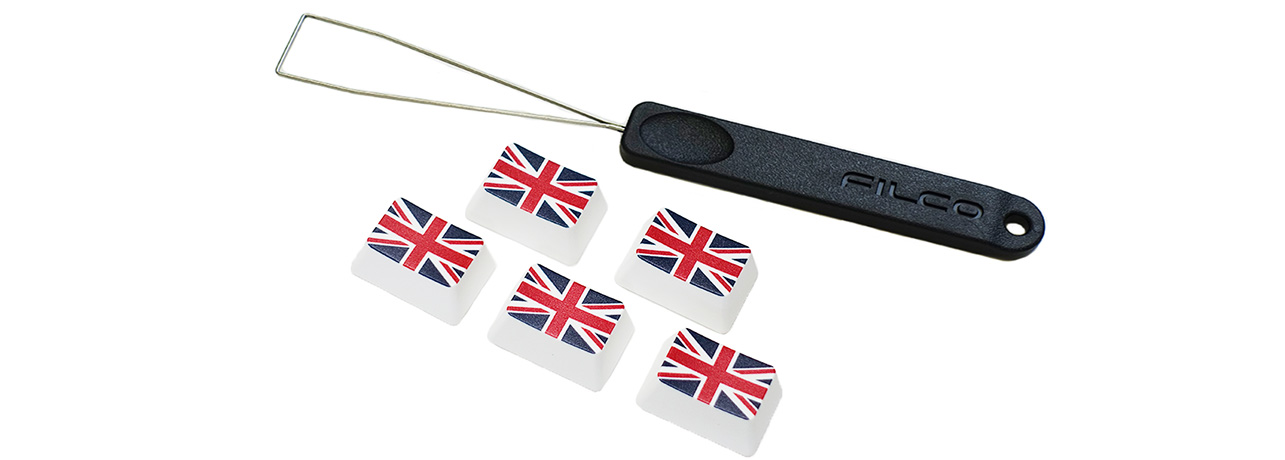 【直販限定】Majestouch用　フラッグキーキャップ5個+キー引き抜き工具セット　『イギリス(Tabキー用)×5+FILCO KeyPuller』