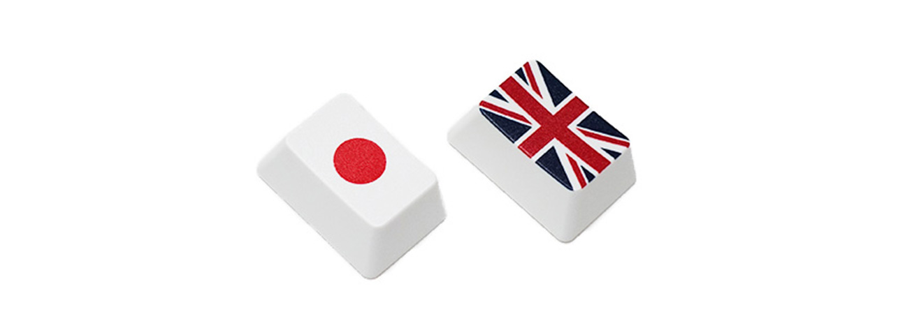 【直販限定】Majestouch用　フラッグキーキャップ2個セット　『日本+イギリス(Tabキー用)』