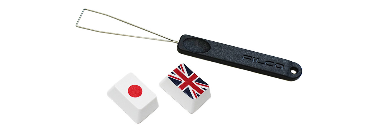 【直販限定】Majestouch用　フラッグキーキャップ2個+キー引き抜き工具セット　『日本+イギリス(Tabキー用)+FILCO KeyPuller』
