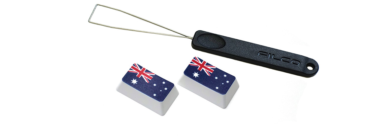 【直販限定】Majestouch用　フラッグキーキャップ2個+キー引き抜き工具セット　『オーストラリア×2+FILCO KeyPuller』