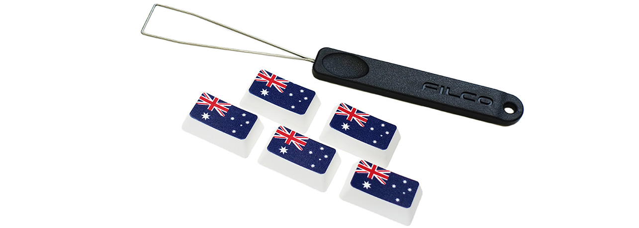 【直販限定】Majestouch用　フラッグキーキャップ5個+キー引き抜き工具セット　『オーストラリア×5+FILCO KeyPuller』
