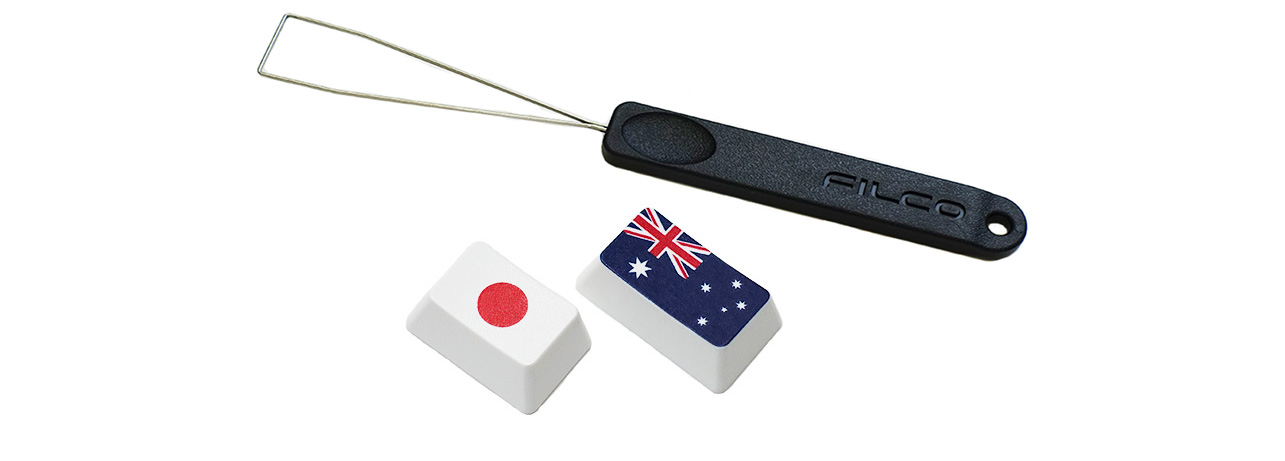 【直販限定】Majestouch用　フラッグキーキャップ2個+キー引き抜き工具セット　『日本+オーストラリア+FILCO KeyPuller』