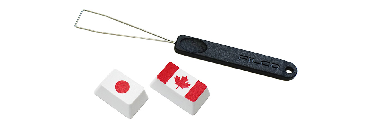 【直販限定】Majestouch用　フラッグキーキャップ2個+キー引き抜き工具セット　『日本+カナダ+FILCO KeyPuller』