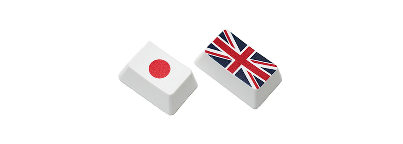 【直販限定】Majestouch用　フラッグキーキャップ2個セット　『日本+イギリス(CapsLockキー用)』