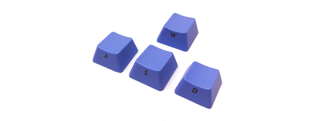 【直販限定】Majestouch用 ASDW BLUE keycap set 【前面印刷タイプ】