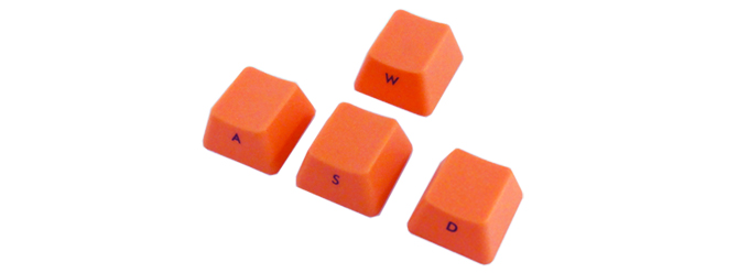 【直販限定】Majestouch用 ASDW ORANGE keycap set 【前面印刷タイプ】