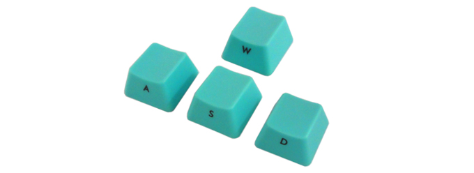 【直販限定】Majestouch用 ASDW GREEN keycap set 【前面印刷タイプ】