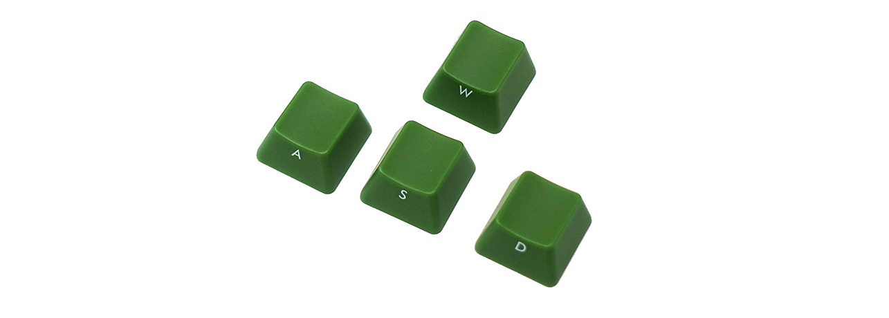 【直販限定】Majestouch用 ASDW olive green keycap set 【前面印刷タイプ】