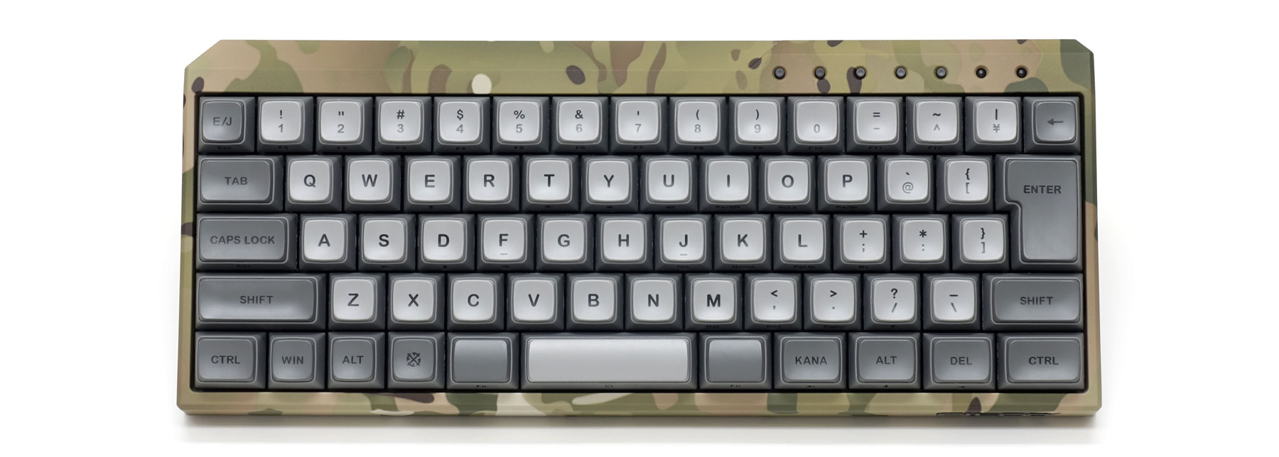 【通販限定】 Majestouch MINILA-R Convertible 茶軸・日本語かななし・Matte Black配色・Camouflage