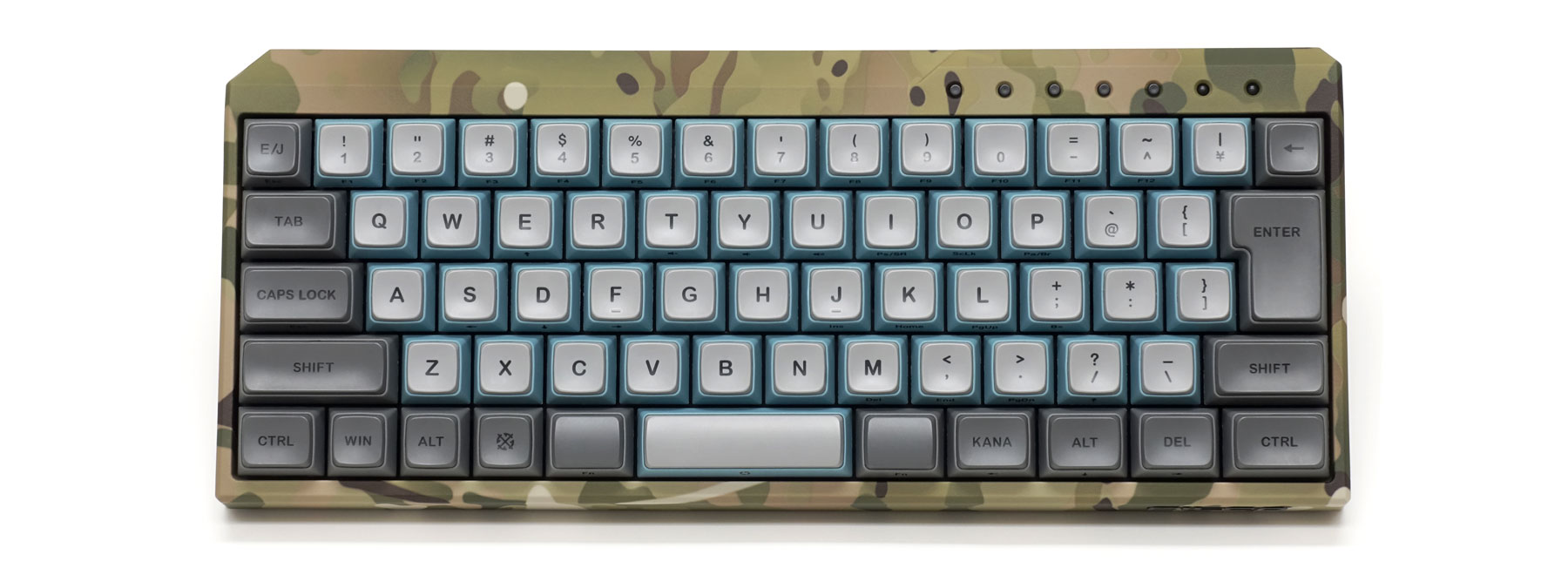 【通販限定】 Majestouch MINILA-R Convertible SILENT静音軸・日本語かななし・Sky Gray配色・Camouflage