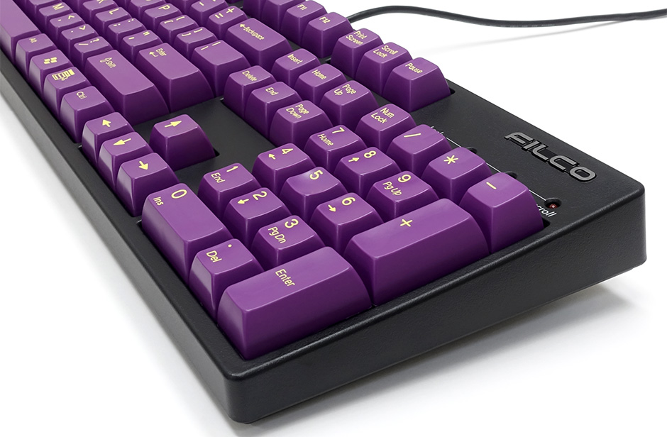 Majestouch専用104英語配列・2色成型カスタムキーキャップセット紫 