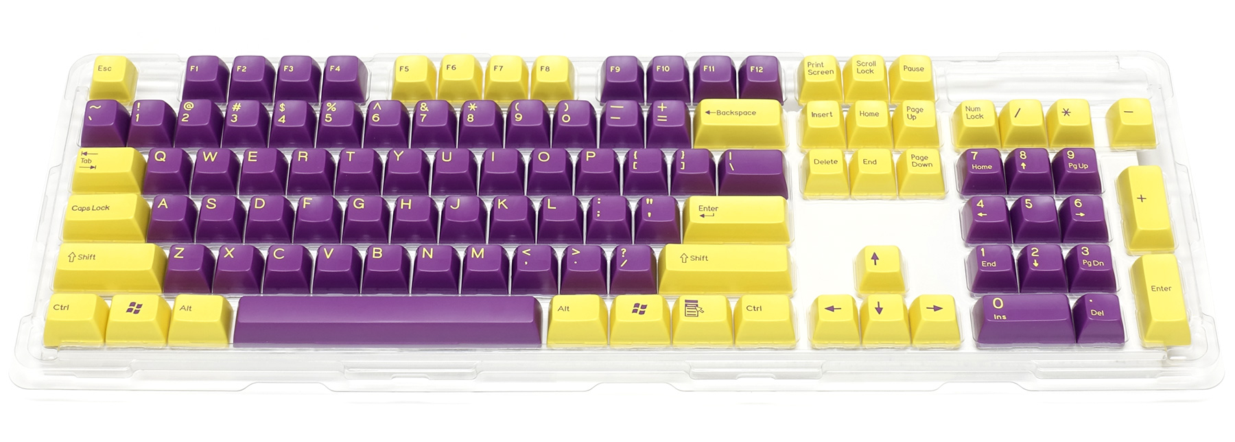 Double-shot keycap set for Majestouch 2 / Yellow & Purple