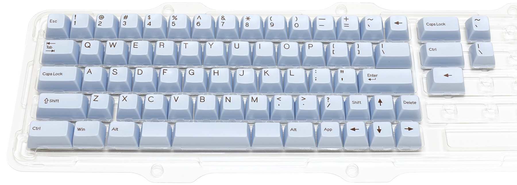 Double-shot keycap set for MINILA / Ice