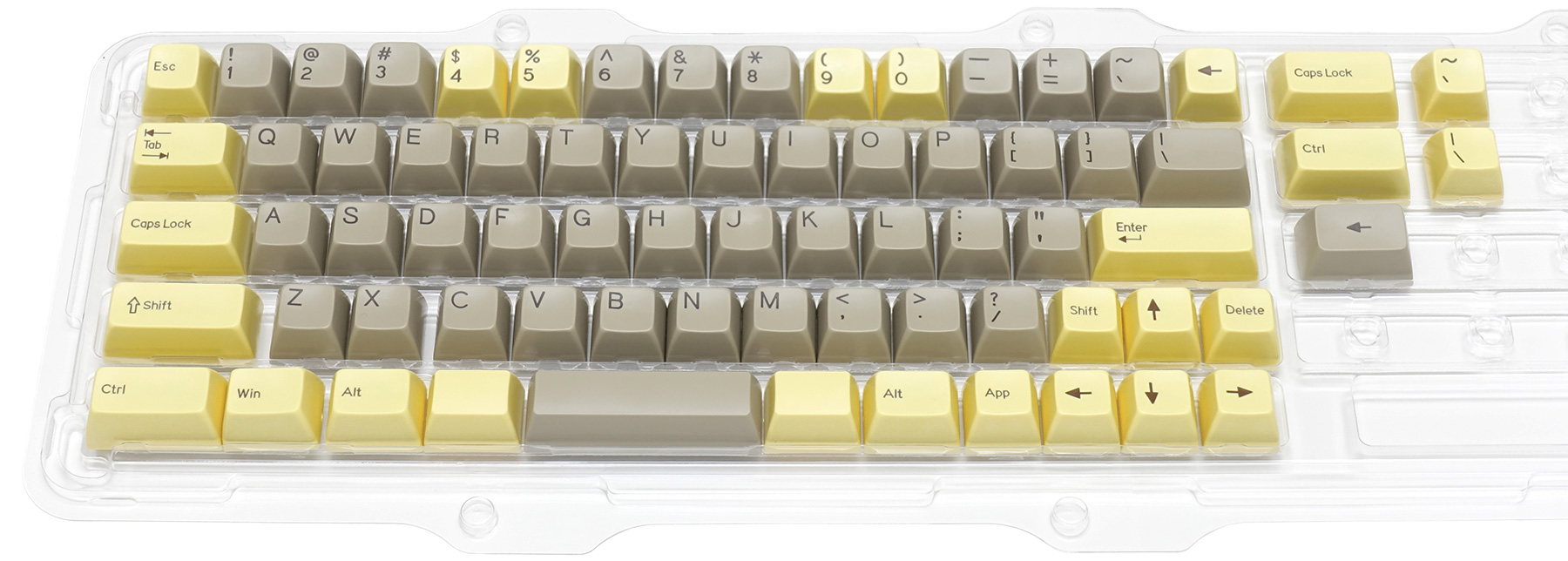 Double-shot keycap set for MINILA / Custard x Chocolat