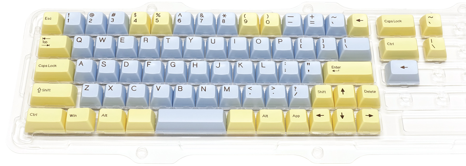 Double-shot keycap set for MINILA / Custard x Ice