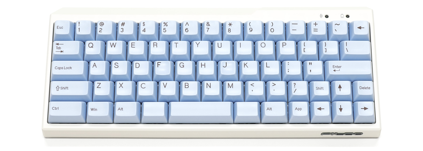 Majestouch MINILA Air White EN67キー 茶軸+ 2色成型キーキャップセット アイス Majestouch MINILA Air White EN67キー 茶軸+ 2色成型キーキャップセット アイス