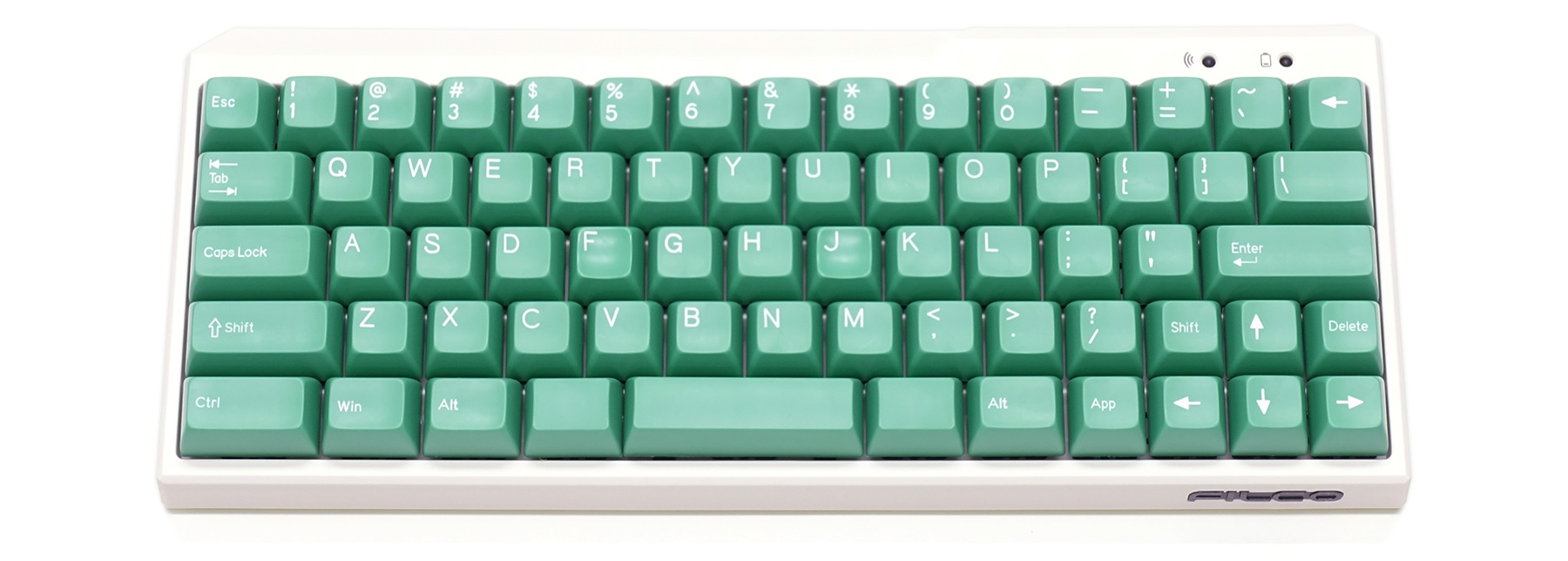 Majestouch MINILA Air White EN67キー 茶軸+ 2色成型キーキャップセット ミント Majestouch MINILA Air White EN67キー 茶軸+ 2色成型キーキャップセット ミント