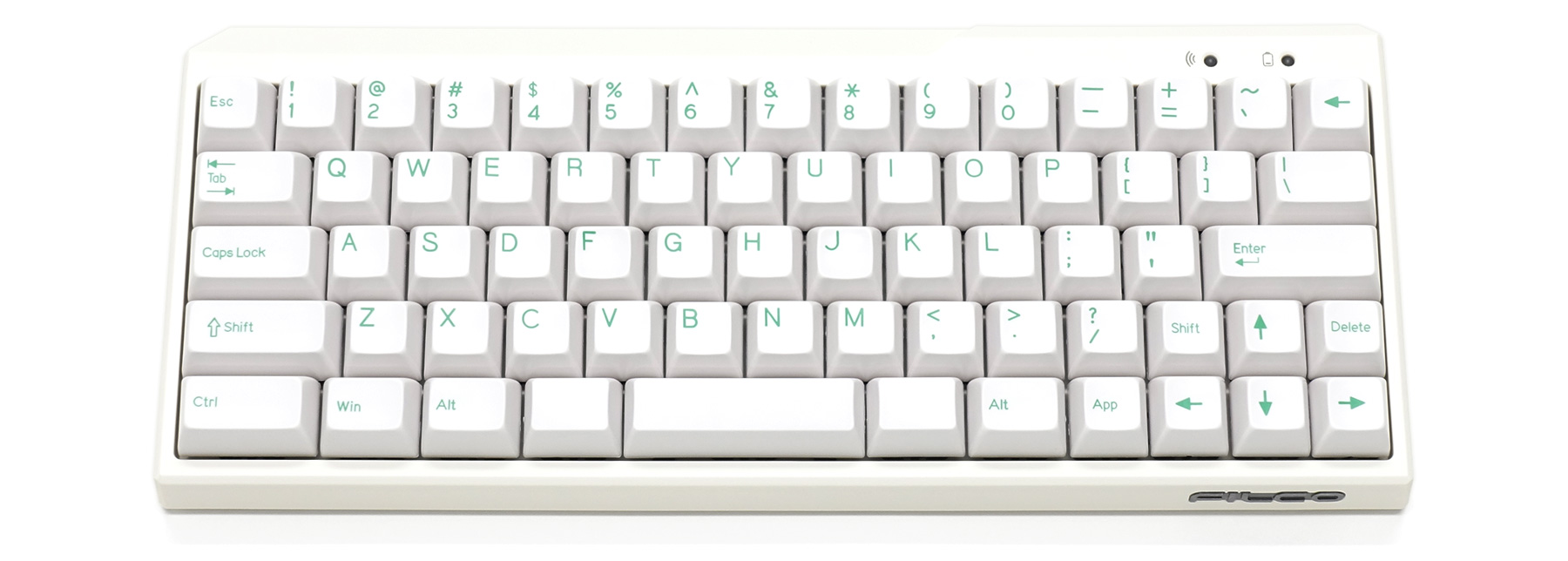Majestouch MINILA Air White EN67キー 青軸+ 2色成型キーキャップセット シュガー Majestouch MINILA Air White EN67キー 青軸+ 2色成型キーキャップセット シュガー