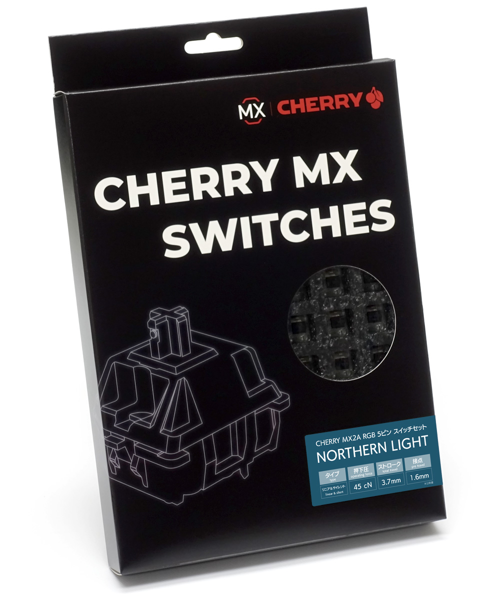 新CHERRY MX2A RGB 5ピン スイッチ70個セット NORTHERN LIGHT軸