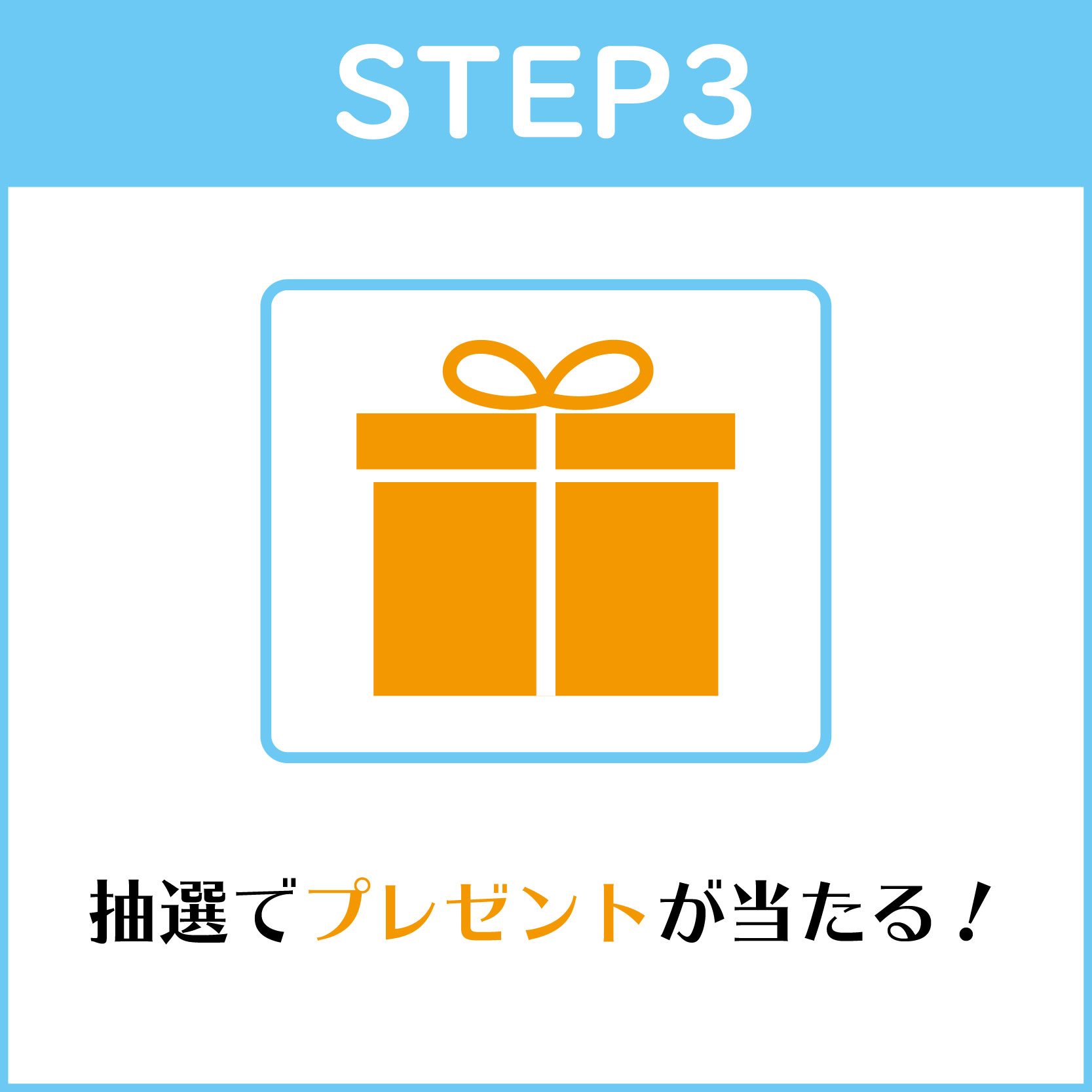 STEP3:抽選でプレゼントが当たる！